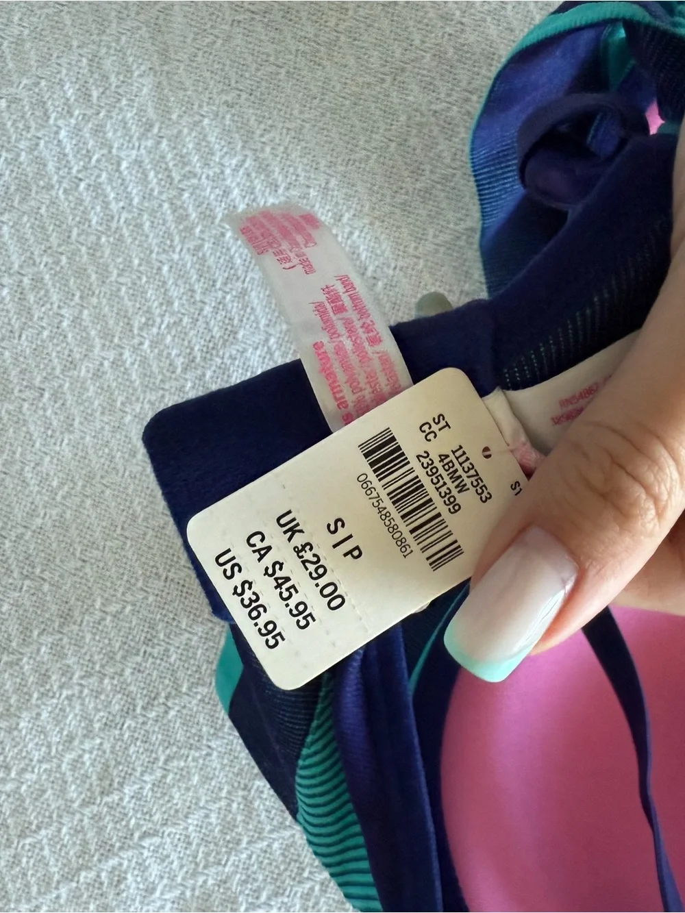 New PINK Victoria's Secret Teal & Navy Logo Padded Seamless Bra